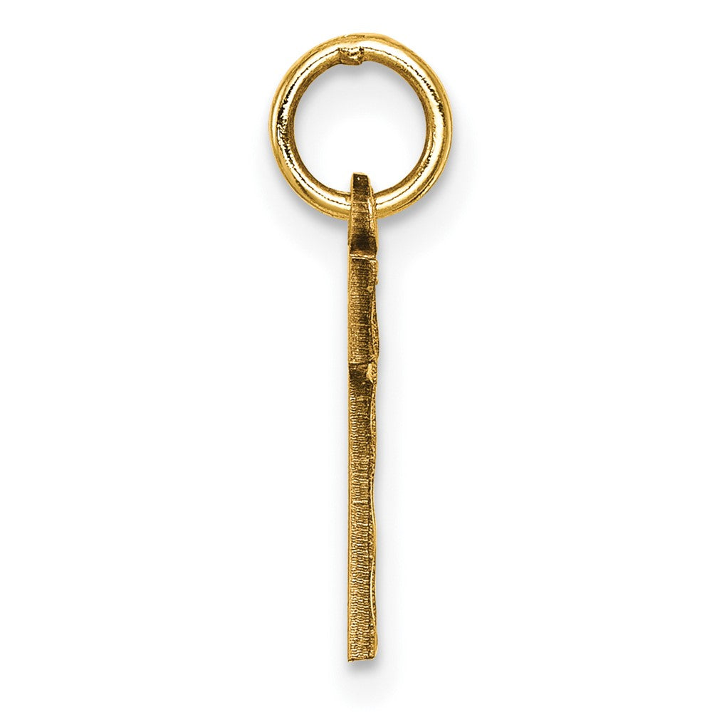 Alternate view of the 14k Yellow Gold, Varsity Collection, Small D/C Pendant Number 1 by The Black Bow Jewelry Co.