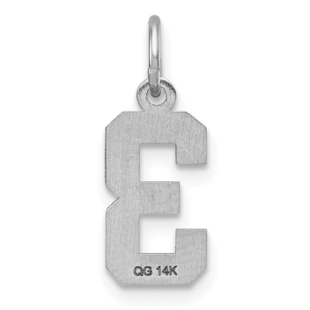 Alternate view of the 14k White Gold, Varsity Collection, Small D/C Pendant, Number 3 by The Black Bow Jewelry Co.