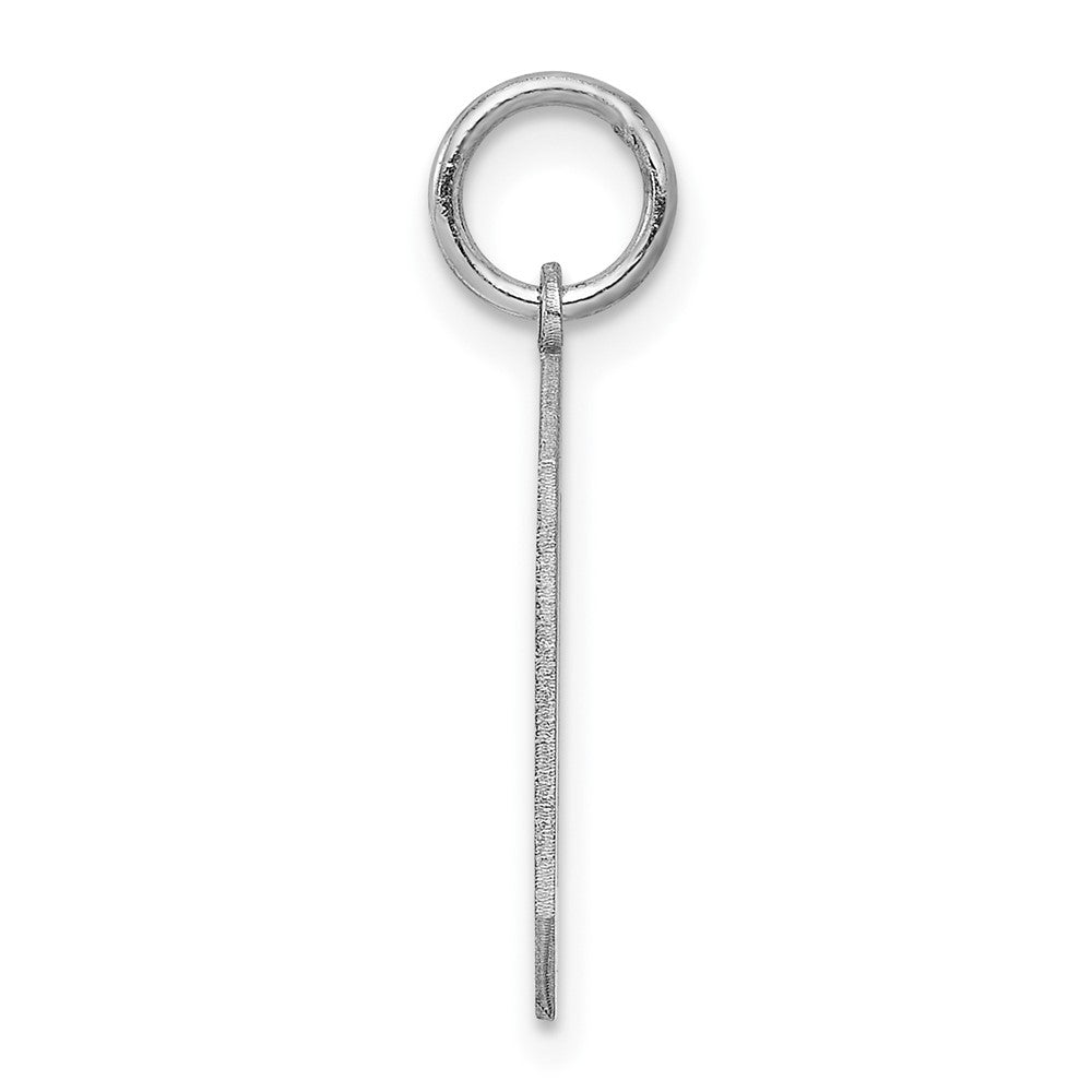 Alternate view of the Sterling Silver, Jersey Collection, Medium Number 0 Pendant by The Black Bow Jewelry Co.