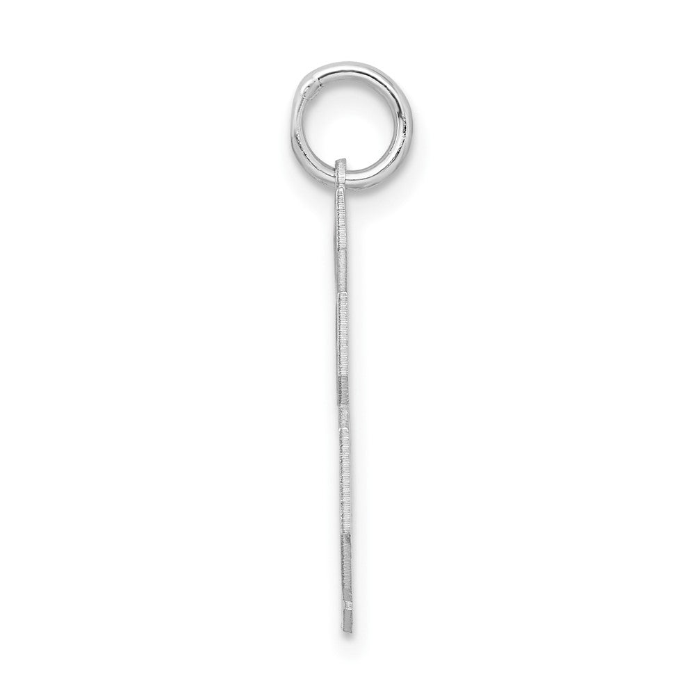 Alternate view of the Sterling Silver, Jersey Collection, Medium Number 28 Pendant by The Black Bow Jewelry Co.