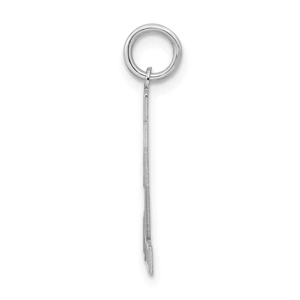 Alternate view of the Sterling Silver, Jersey Collection, Medium Number 52 Pendant by The Black Bow Jewelry Co.