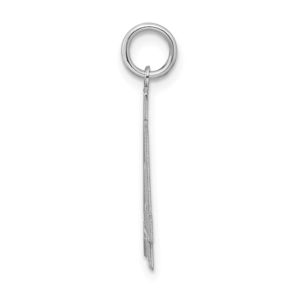 Alternate view of the Sterling Silver, Jersey Collection, Medium Number 54 Pendant by The Black Bow Jewelry Co.