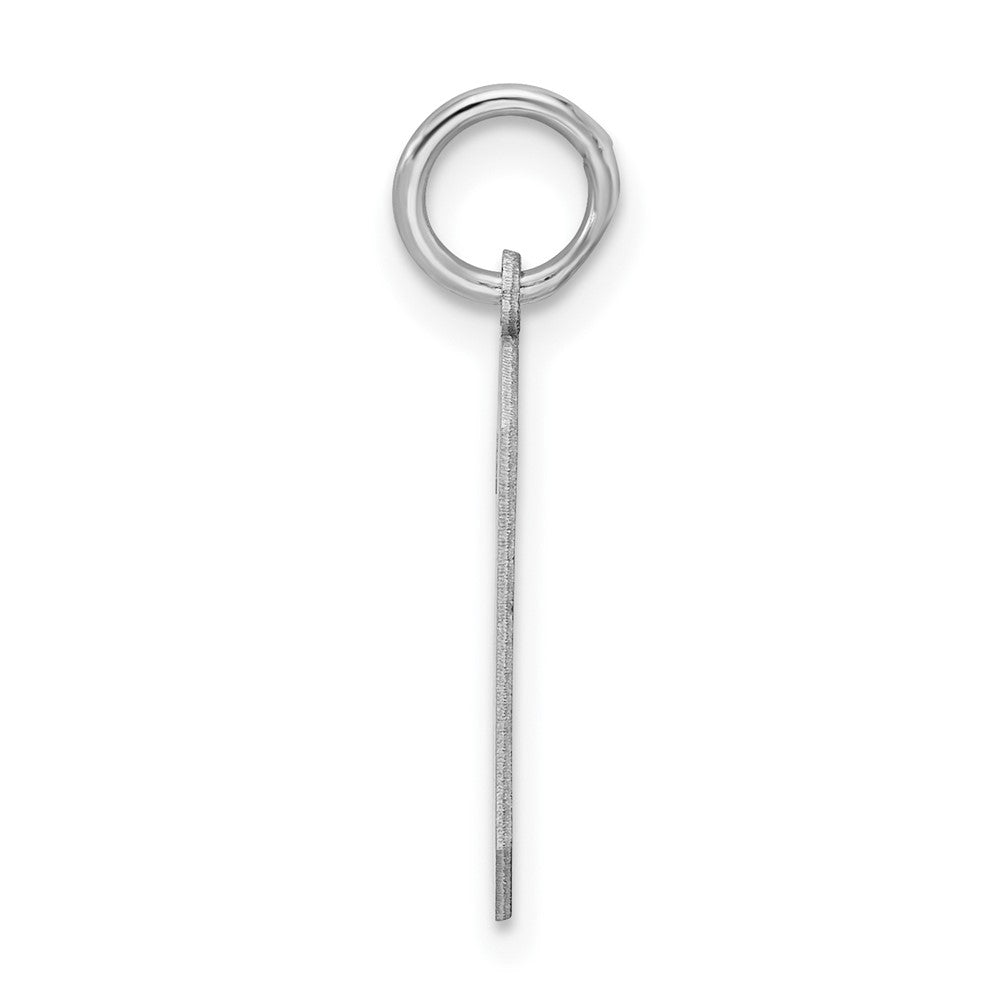 Alternate view of the Sterling Silver, Jersey Collection, Medium Number 6 Pendant by The Black Bow Jewelry Co.