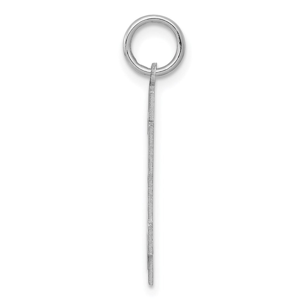 Alternate view of the Sterling Silver, Jersey Collection, Medium Number 74 Pendant by The Black Bow Jewelry Co.