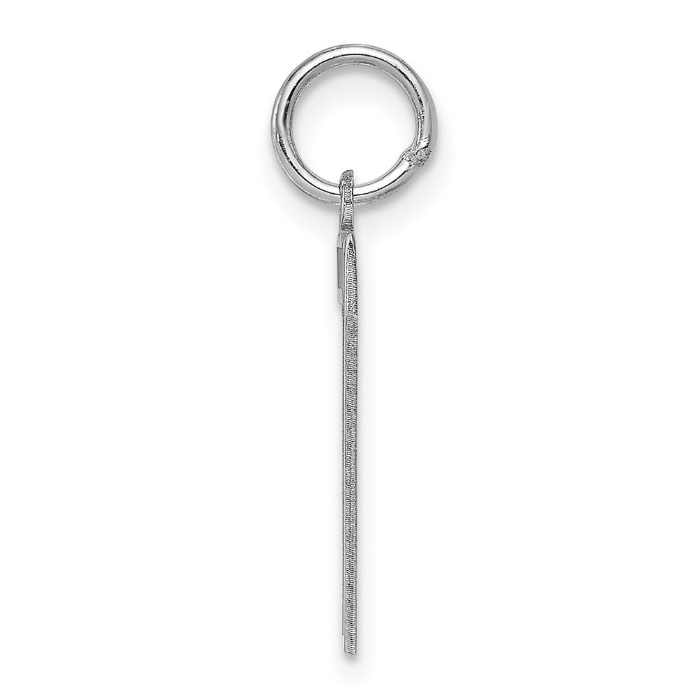 Alternate view of the Sterling Silver, Jersey Collection, Medium Number 7 Pendant by The Black Bow Jewelry Co.