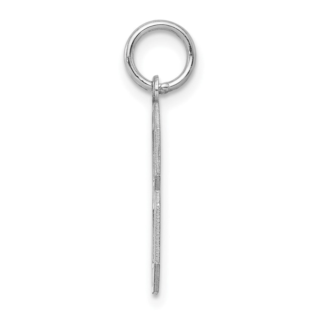 Alternate view of the Sterling Silver, Jersey Collection, Medium Number 8 Pendant by The Black Bow Jewelry Co.