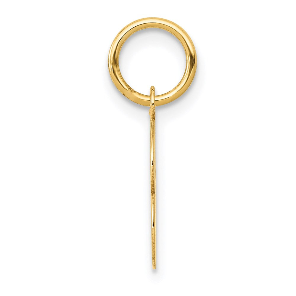 Alternate view of the 14k Yellow Gold, Amanda Collection, Small Block Initial B Pendant by The Black Bow Jewelry Co.