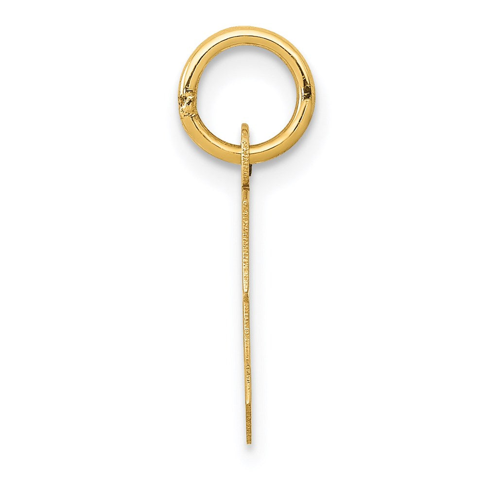 Alternate view of the 14k Yellow Gold, Amanda Collection, Small Block Initial C Pendant by The Black Bow Jewelry Co.