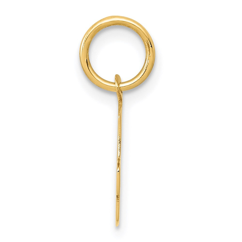 Alternate view of the 14k Yellow Gold, Amanda Collection, Small Block Initial G Pendant by The Black Bow Jewelry Co.