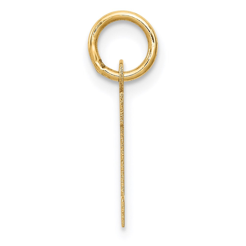 Alternate view of the 14k Yellow Gold, Amanda Collection, Small Block Initial H Pendant by The Black Bow Jewelry Co.