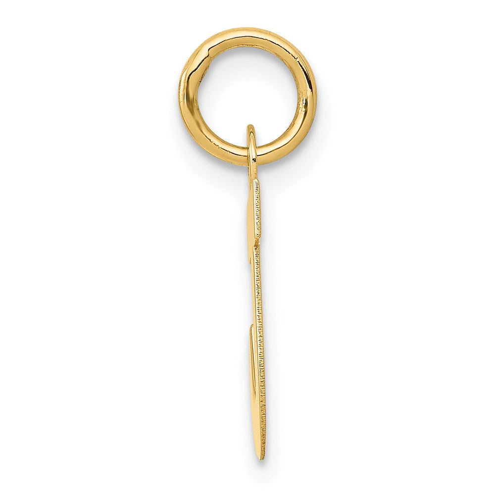 14k Yellow Gold, Amanda Collection, Small Block Initial J Pendant ...