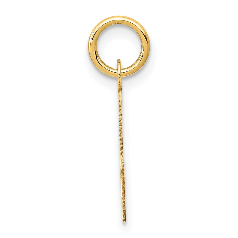 Alternate view of the 14k Yellow Gold, Amanda Collection, Small Block Initial L Pendant by The Black Bow Jewelry Co.