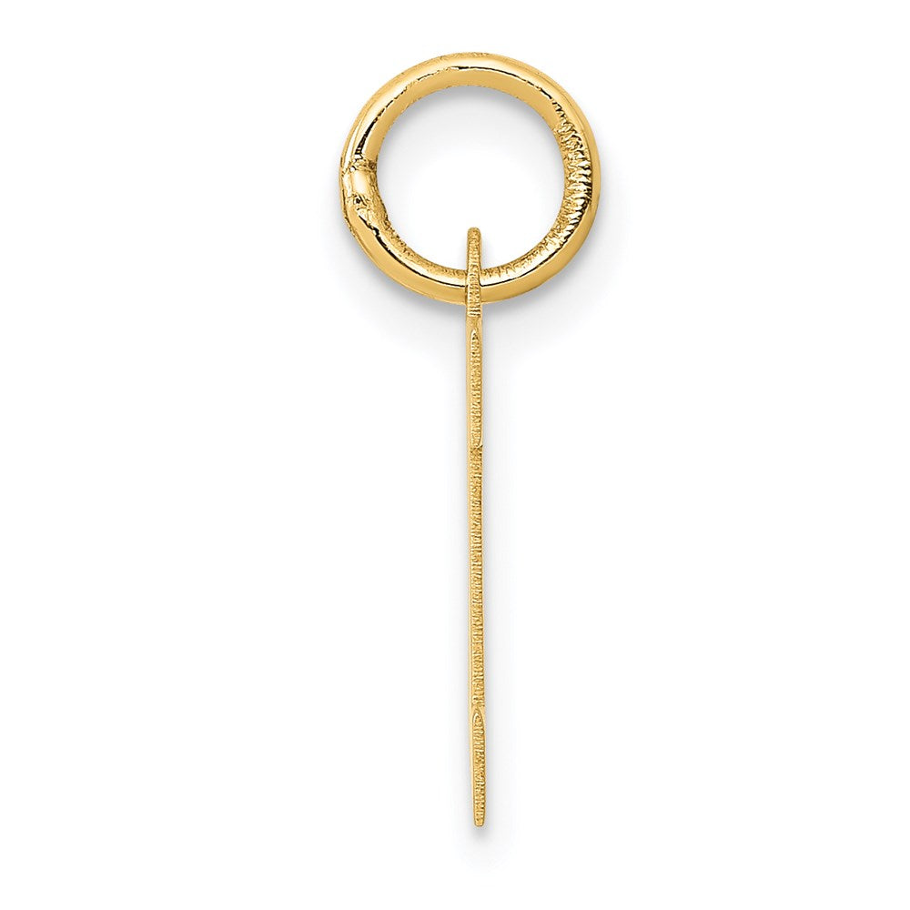 Alternate view of the 14k Yellow Gold, Amanda Collection, Small Block Initial M Pendant by The Black Bow Jewelry Co.