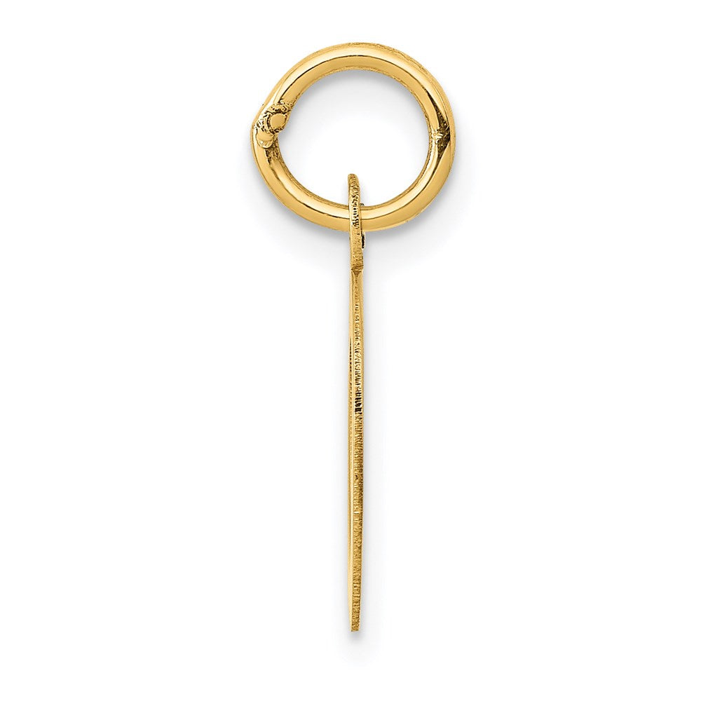 Alternate view of the 14k Yellow Gold, Amanda Collection, Small Block Initial O Pendant by The Black Bow Jewelry Co.