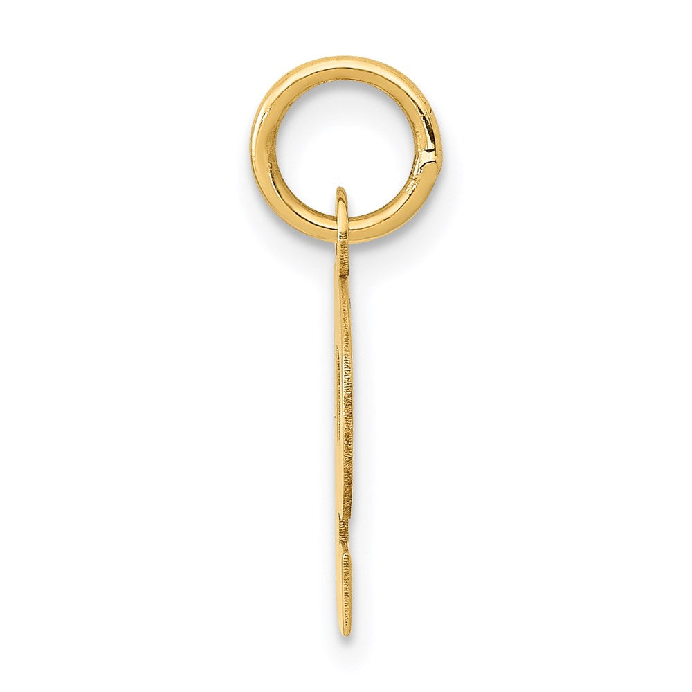 Alternate view of the 14k Yellow Gold, Amanda Collection, Small Block Initial P Pendant by The Black Bow Jewelry Co.
