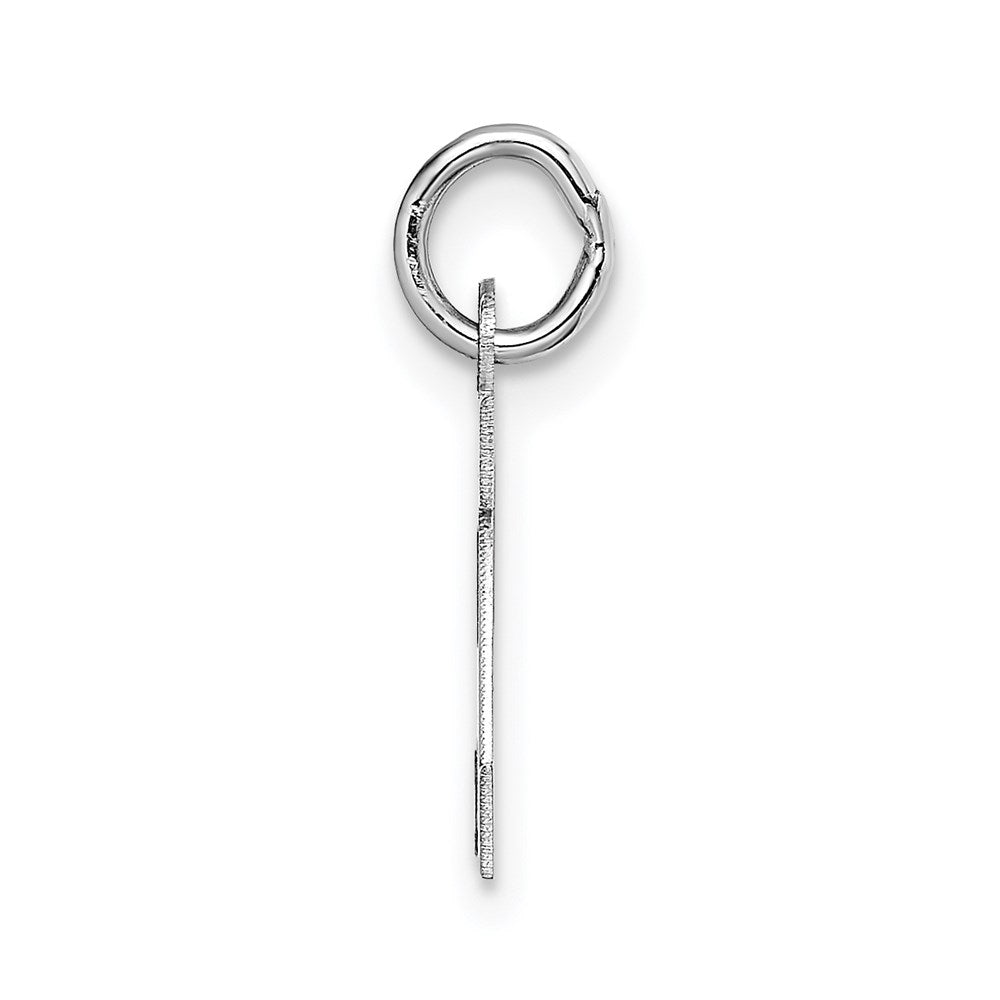 Alternate view of the 14k White Gold, Amanda Collection, Small Block Style Initial A Pendant by The Black Bow Jewelry Co.