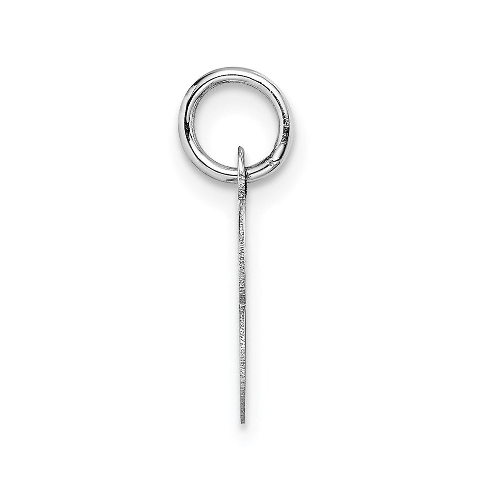 Alternate view of the 14k White Gold, Amanda Collection, Small Block Style Initial B Pendant by The Black Bow Jewelry Co.