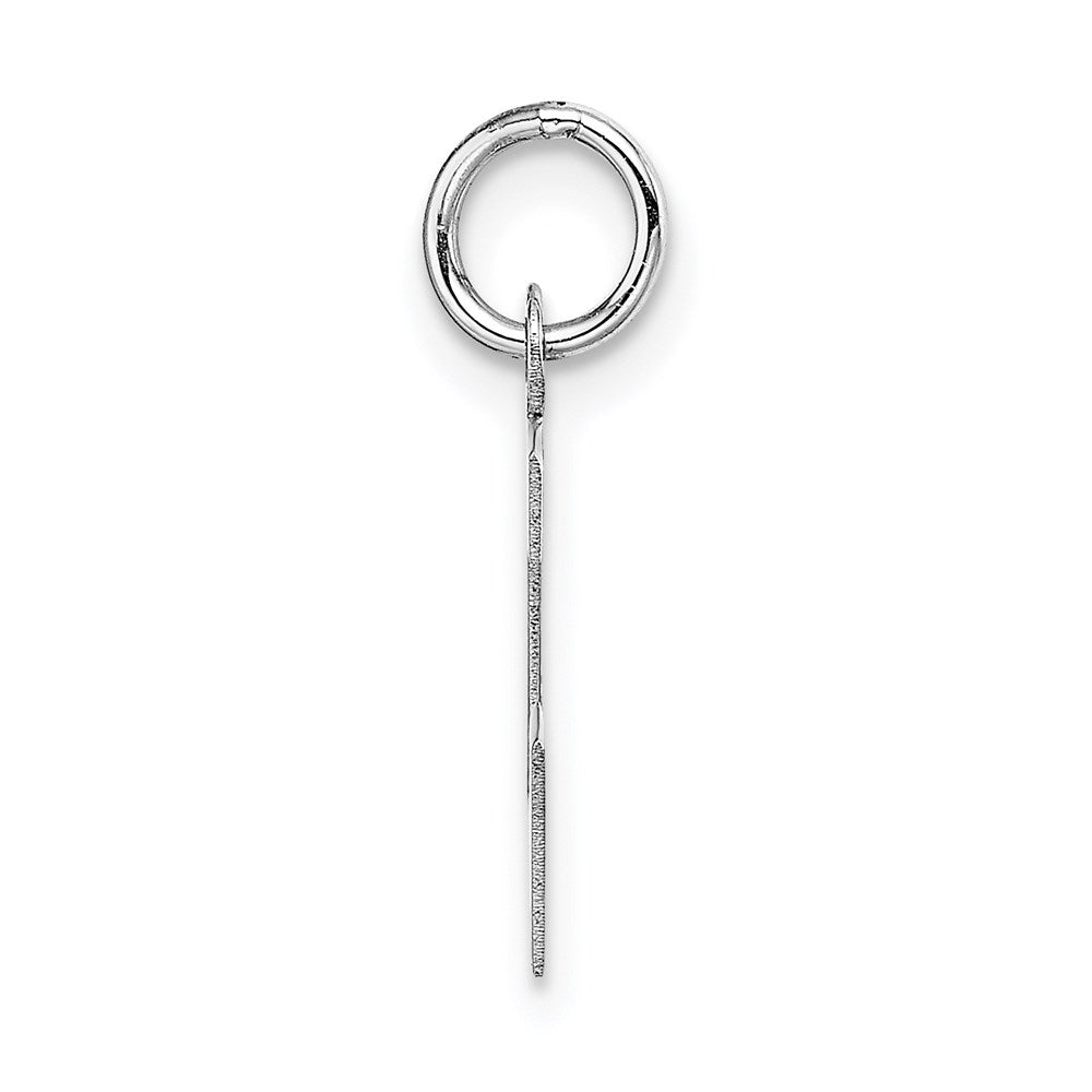 Alternate view of the 14k White Gold, Amanda Collection, Small Block Style Initial L Pendant by The Black Bow Jewelry Co.