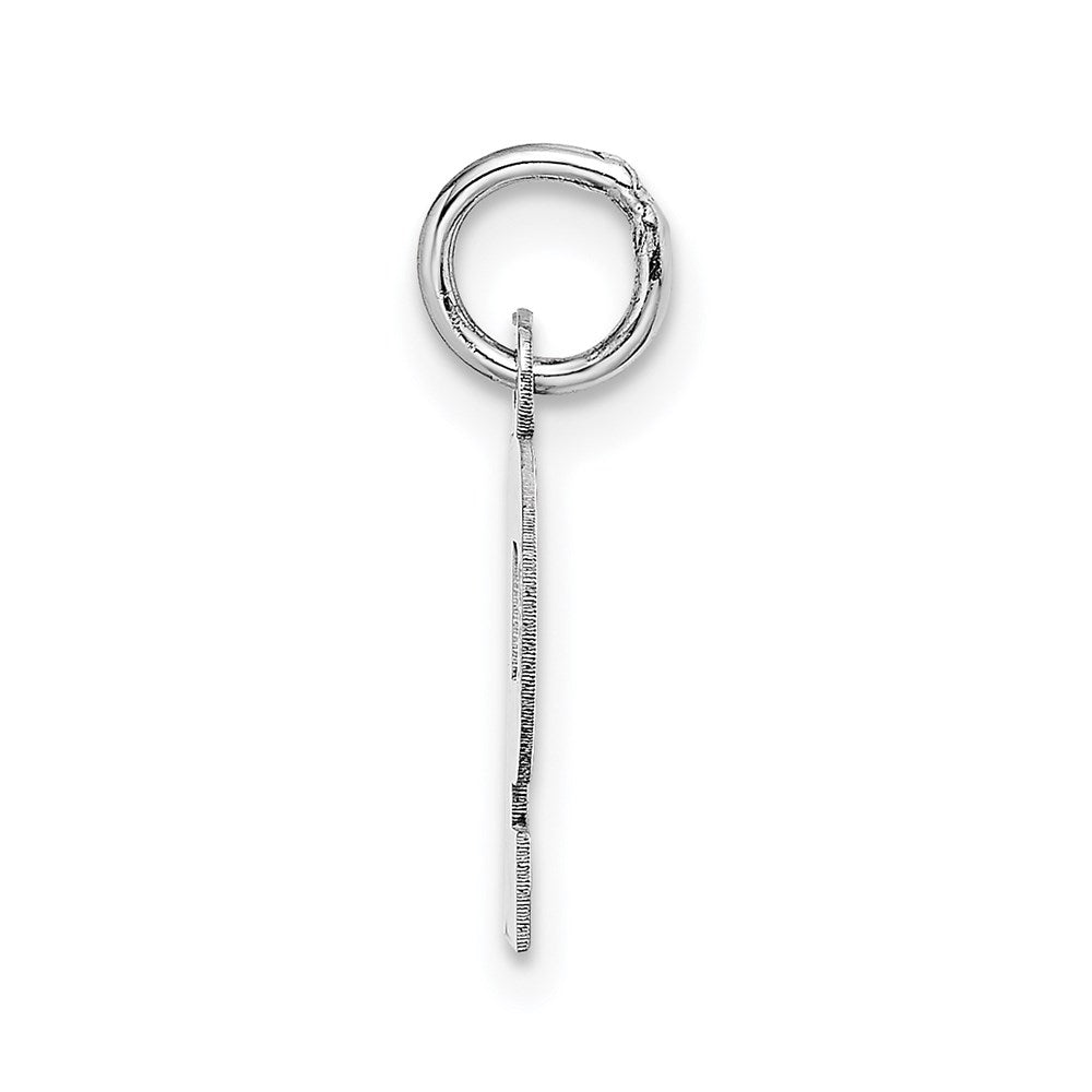 Alternate view of the 14k White Gold, Amanda Collection, Small Block Style Initial P Pendant by The Black Bow Jewelry Co.