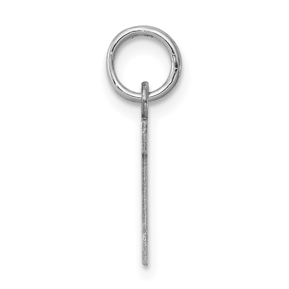 Alternate view of the Sterling Silver, Amanda Collection Small Block Style Initial I Pendant by The Black Bow Jewelry Co.