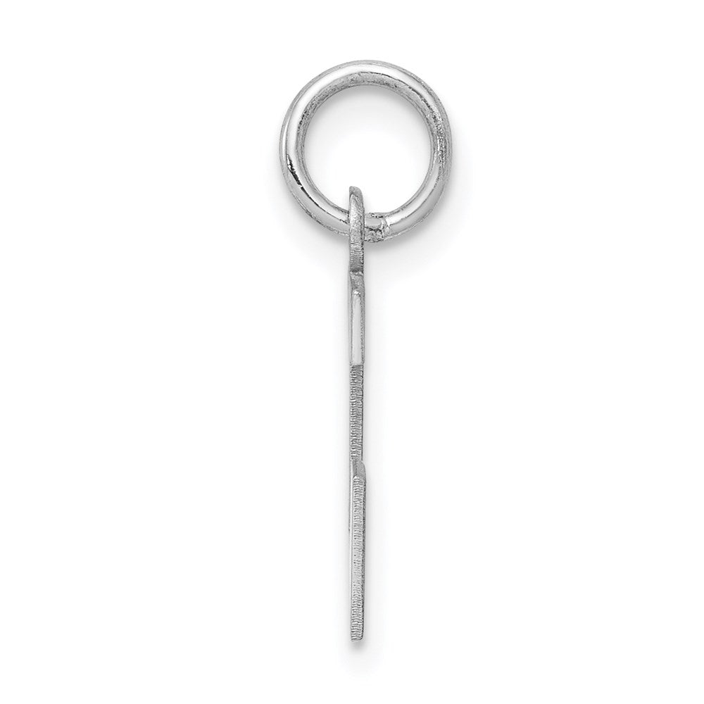 Alternate view of the Sterling Silver, Amanda Collection Small Block Style Initial L Pendant by The Black Bow Jewelry Co.