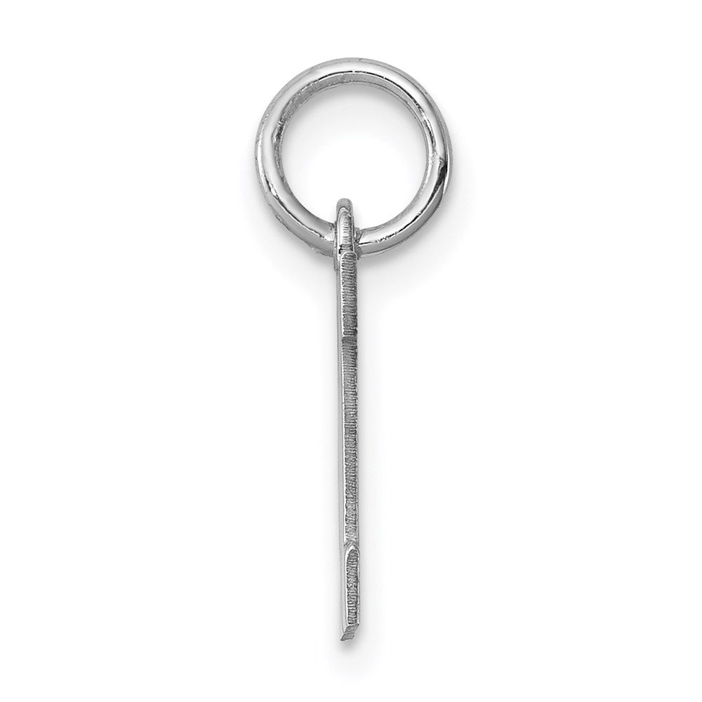 Alternate view of the Sterling Silver, Amanda Collection Small Block Style Initial M Pendant by The Black Bow Jewelry Co.