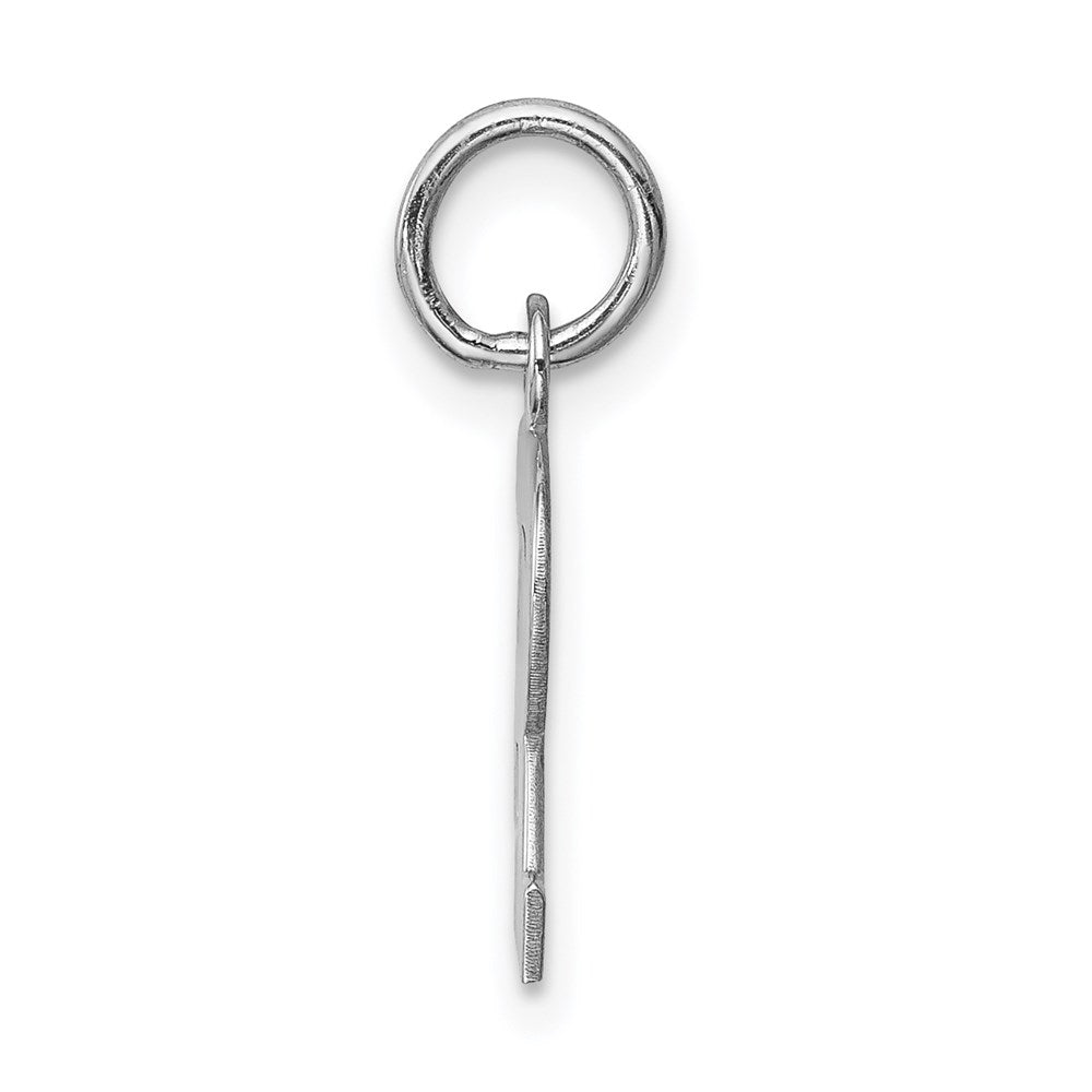 Alternate view of the Sterling Silver, Amanda Collection Small Block Style Initial R Pendant by The Black Bow Jewelry Co.