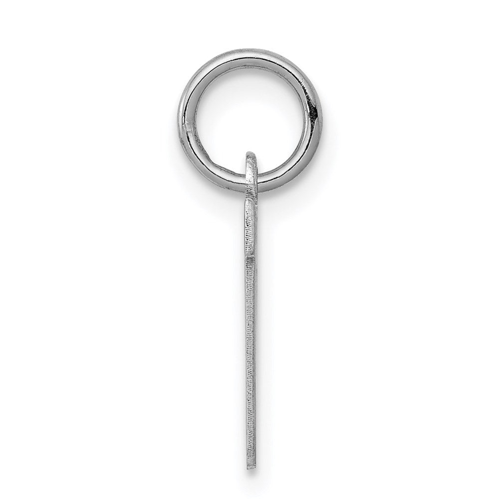 Alternate view of the Sterling Silver, Amanda Collection Small Block Style Initial V Pendant by The Black Bow Jewelry Co.