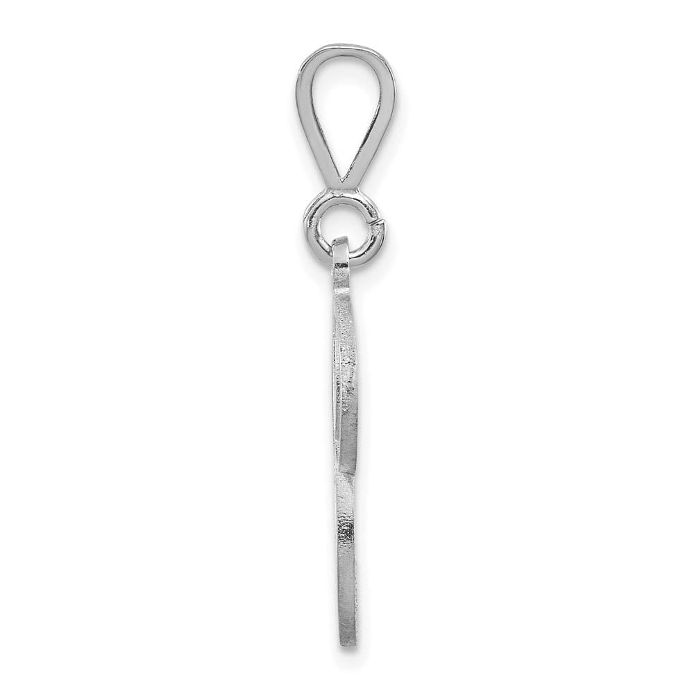 Alternate view of the 14k White Gold, Maci Collection, Filigree Script Initial P Pendant by The Black Bow Jewelry Co.