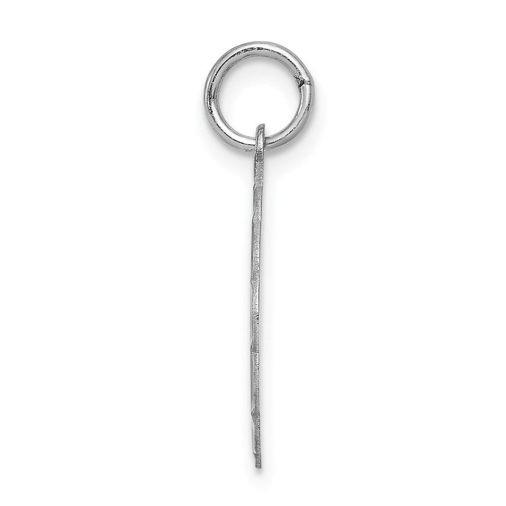 Alternate view of the Sterling Silver, Sarah Collection 15mm Brocaded Disc Initial B Pendant by The Black Bow Jewelry Co.