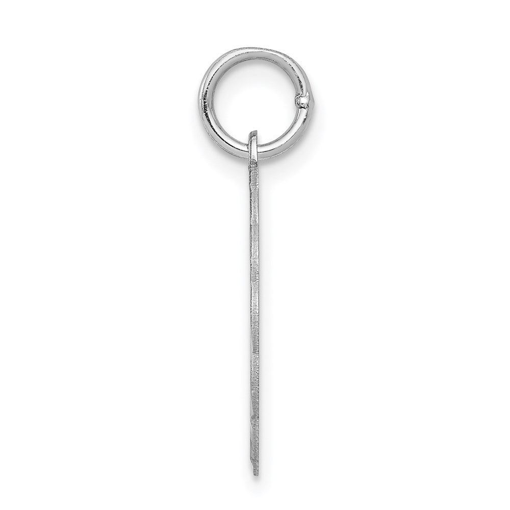 Alternate view of the Sterling Silver, Sarah Collection 15mm Brocaded Disc Initial S Pendant by The Black Bow Jewelry Co.