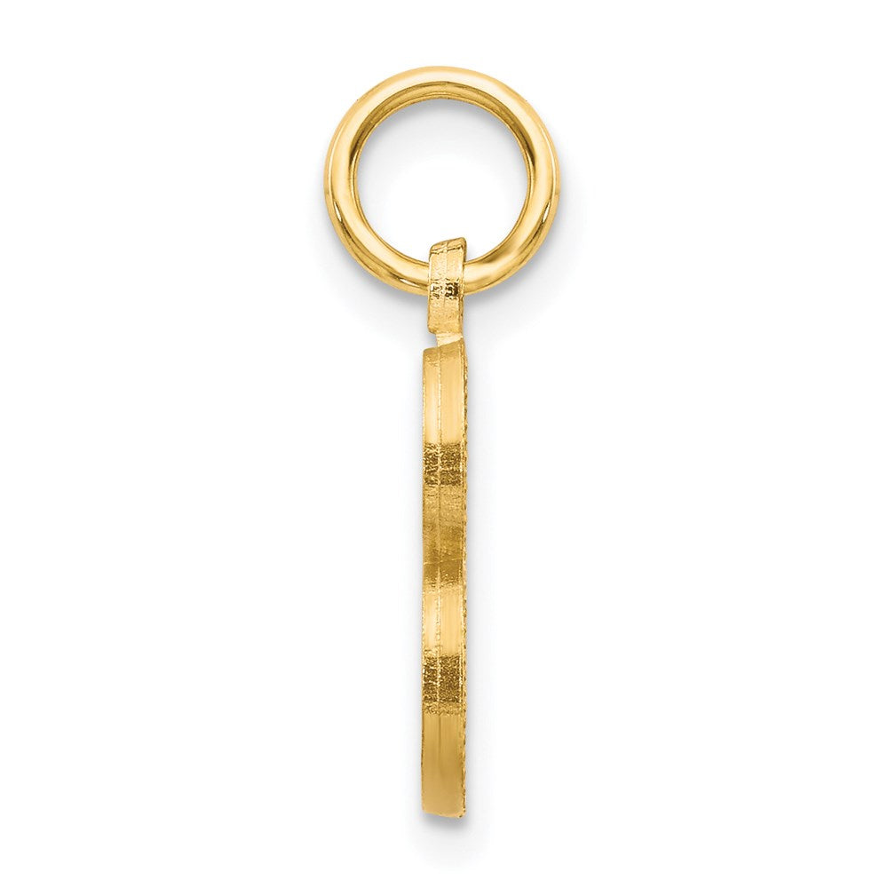 Alternate view of the 14k Yellow Gold, Julia Collection, Small Satin Block Initial B Pendant by The Black Bow Jewelry Co.