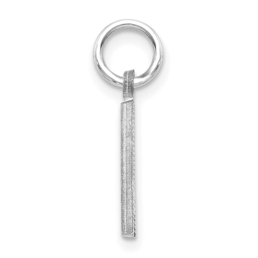 Alternate view of the 14k White Gold, Julia Collection, Small Satin Block Initial A Pendant by The Black Bow Jewelry Co.