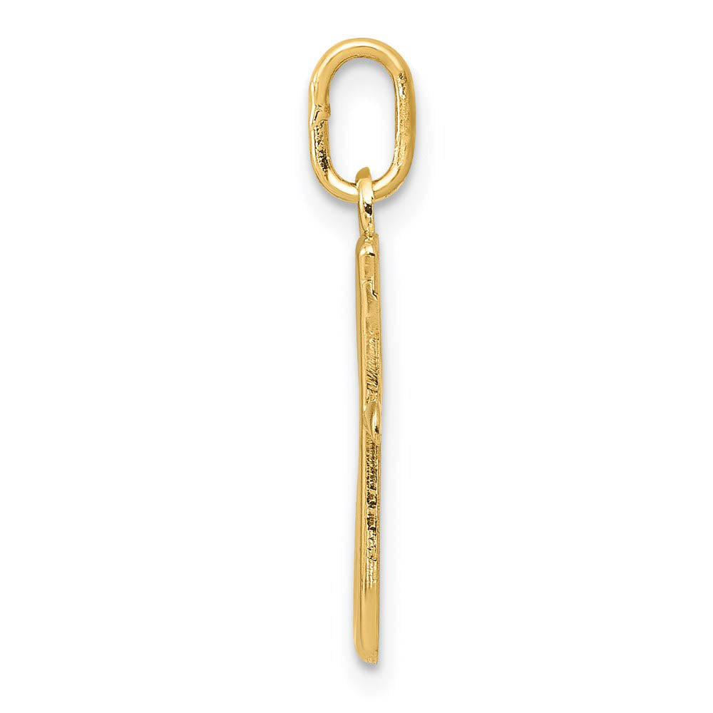 Alternate view of the 14k Yellow Gold, Claire Collection Mini Lower Case Initial G Charm by The Black Bow Jewelry Co.