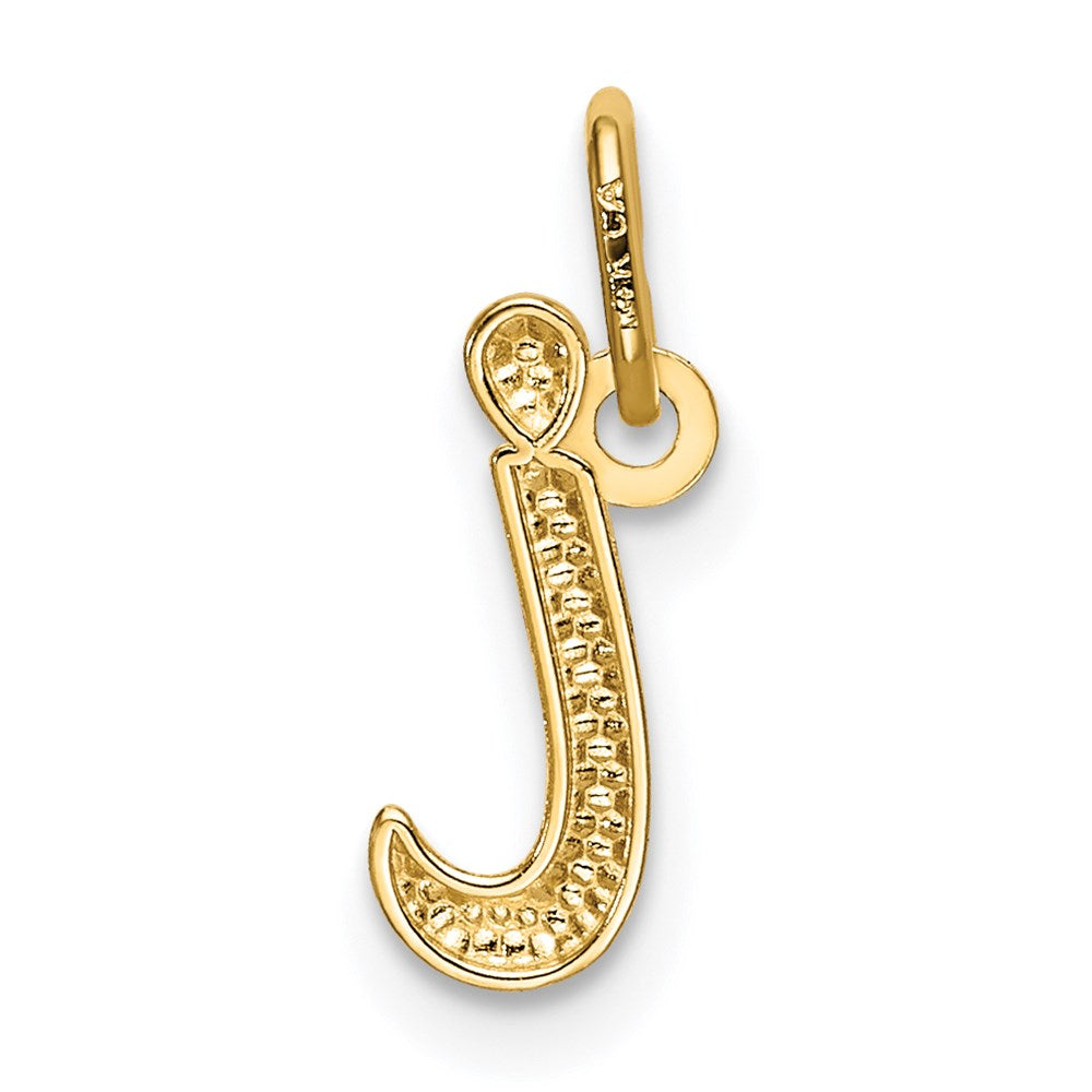 Alternate view of the 14k Yellow Gold, Claire Collection Mini Lower Case Initial I Charm by The Black Bow Jewelry Co.