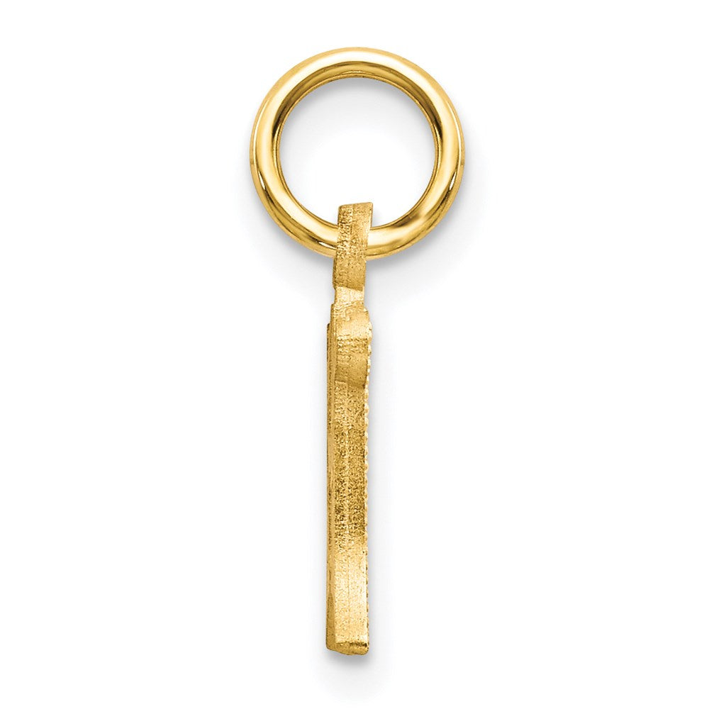 Alternate view of the 14k Yellow Gold, Isabelle Collection, Mini Letter H Initial Charm by The Black Bow Jewelry Co.