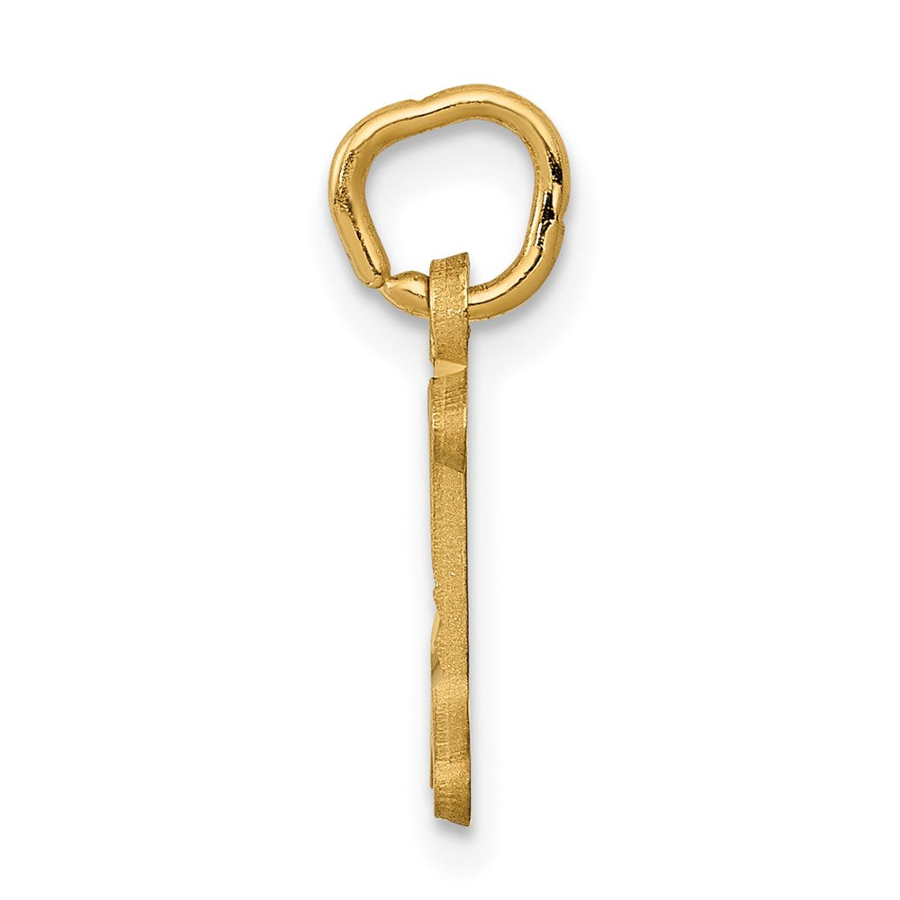 Alternate view of the 14k Yellow Gold, Isabelle Collection, Mini Letter I Initial Charm by The Black Bow Jewelry Co.