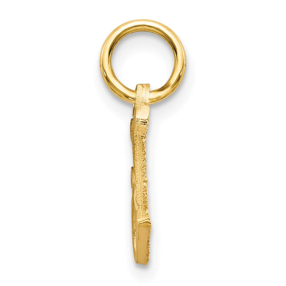 Alternate view of the 14k Yellow Gold, Isabelle Collection, Mini Letter J Initial Charm by The Black Bow Jewelry Co.