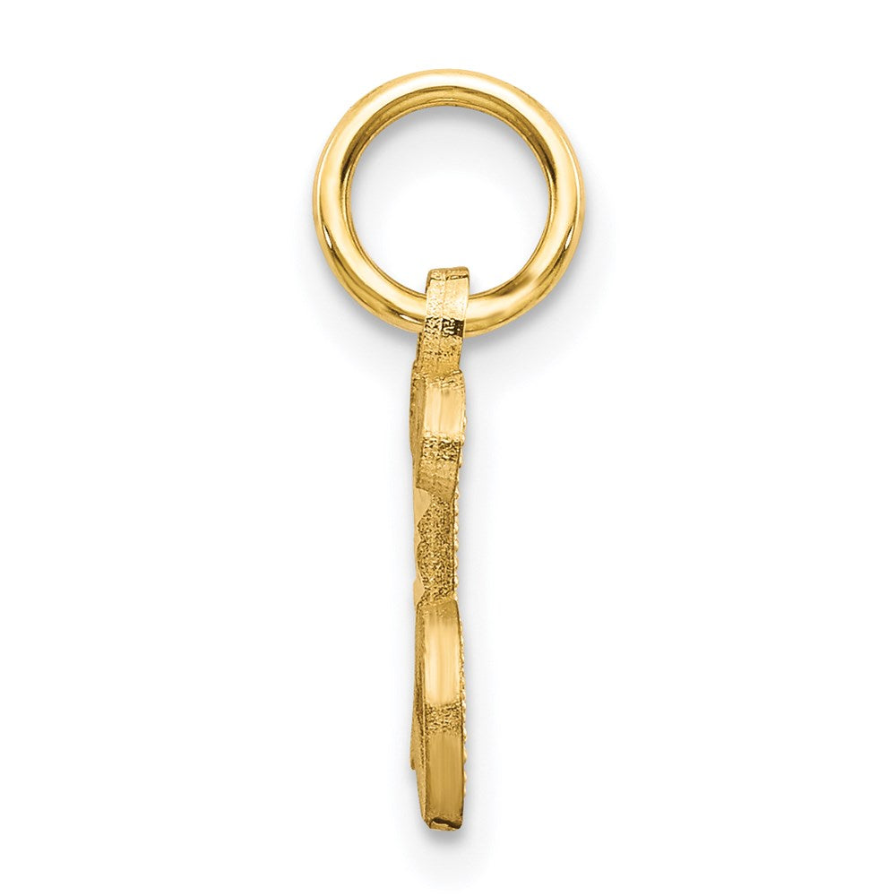 Alternate view of the 14k Yellow Gold, Isabelle Collection, Mini Letter L Initial Charm by The Black Bow Jewelry Co.