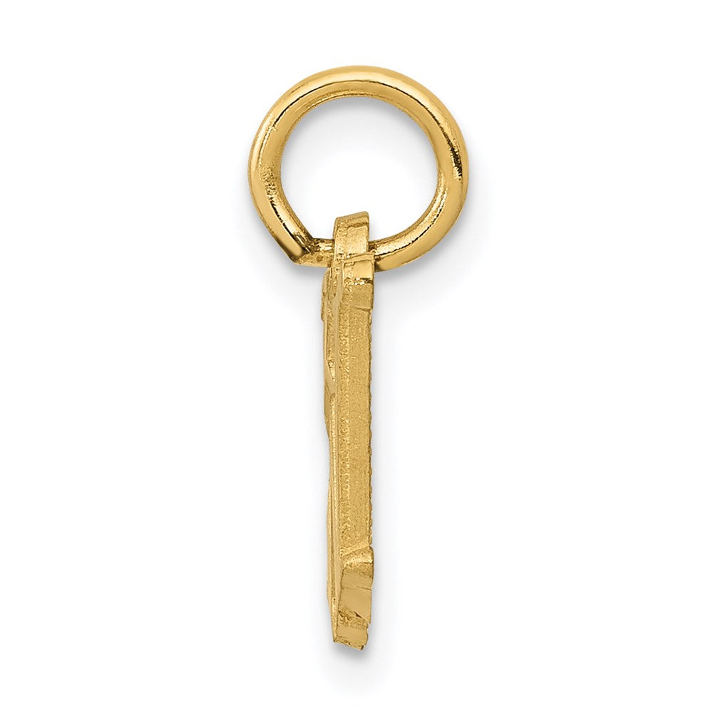 Alternate view of the 14k Yellow Gold, Isabelle Collection, Mini Letter W Initial Charm by The Black Bow Jewelry Co.