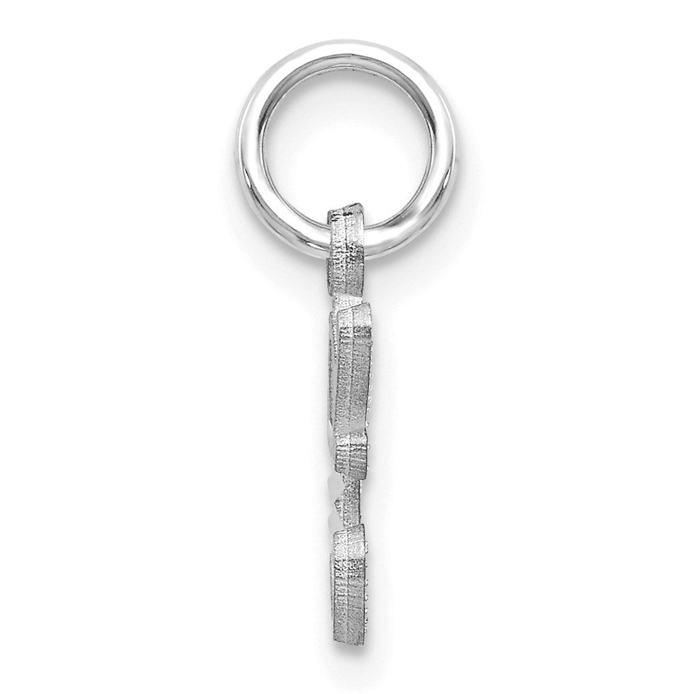 Alternate view of the 14k White Gold, Isabelle Collection, Mini Letter C Initial Charm by The Black Bow Jewelry Co.