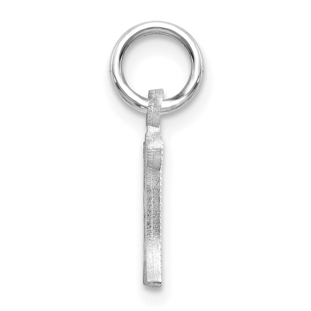 Alternate view of the 14k White Gold, Isabelle Collection, Mini Letter H Initial Charm by The Black Bow Jewelry Co.