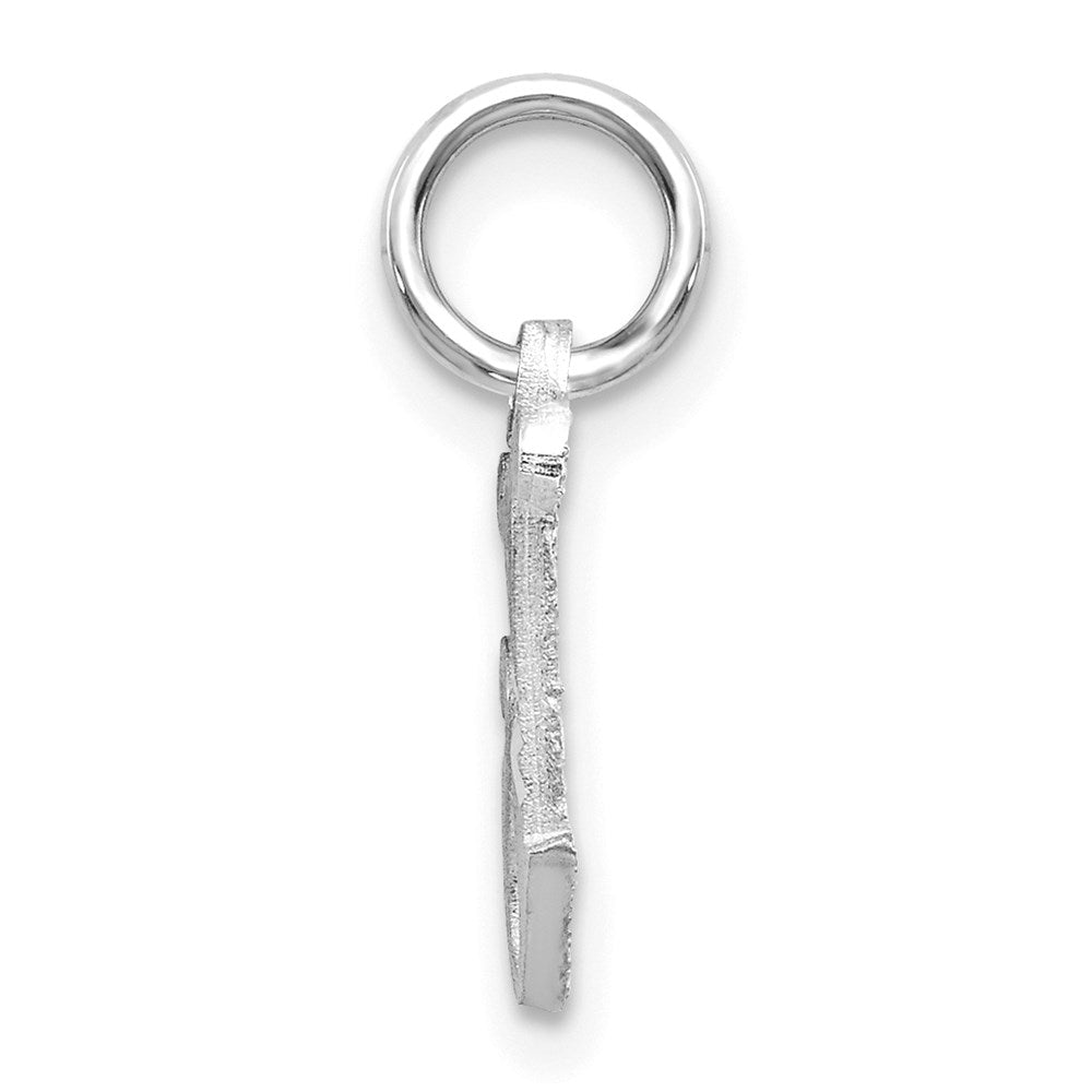 Alternate view of the 14k White Gold, Isabelle Collection, Mini Letter J Initial Charm by The Black Bow Jewelry Co.