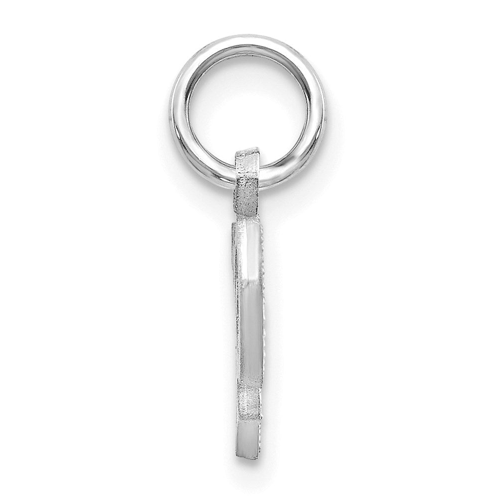 Alternate view of the 14k White Gold, Isabelle Collection, Mini Letter P Initial Charm by The Black Bow Jewelry Co.