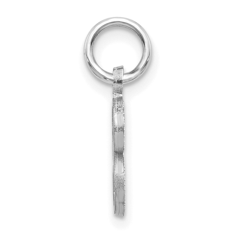 Alternate view of the 14k White Gold, Isabelle Collection, Mini Letter S Initial Charm by The Black Bow Jewelry Co.