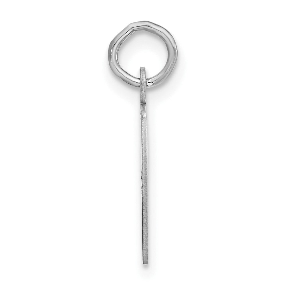 Alternate view of the Sterling Silver, Kate Collection, Bubble Block Initial F Pendant by The Black Bow Jewelry Co.