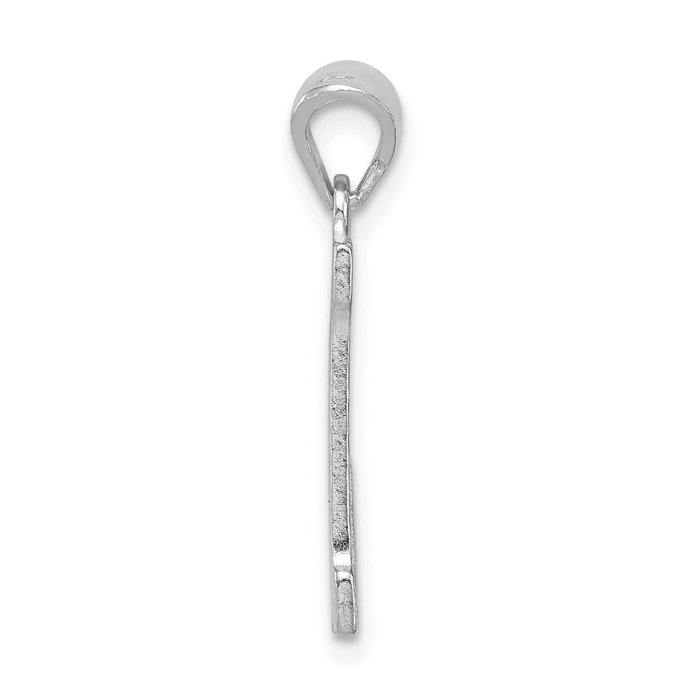 Alternate view of the Sterling Silver, Sami Collection, Textured Block Initial L Pendant by The Black Bow Jewelry Co.
