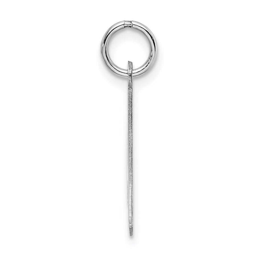 Alternate view of the Sterling Silver Karlie Collection Artisan Block Initial Charm Letter A by The Black Bow Jewelry Co.