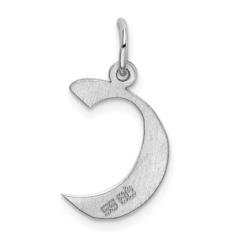 Alternate view of the Sterling Silver Karlie Collection Artisan Block Initial Charm Letter C by The Black Bow Jewelry Co.
