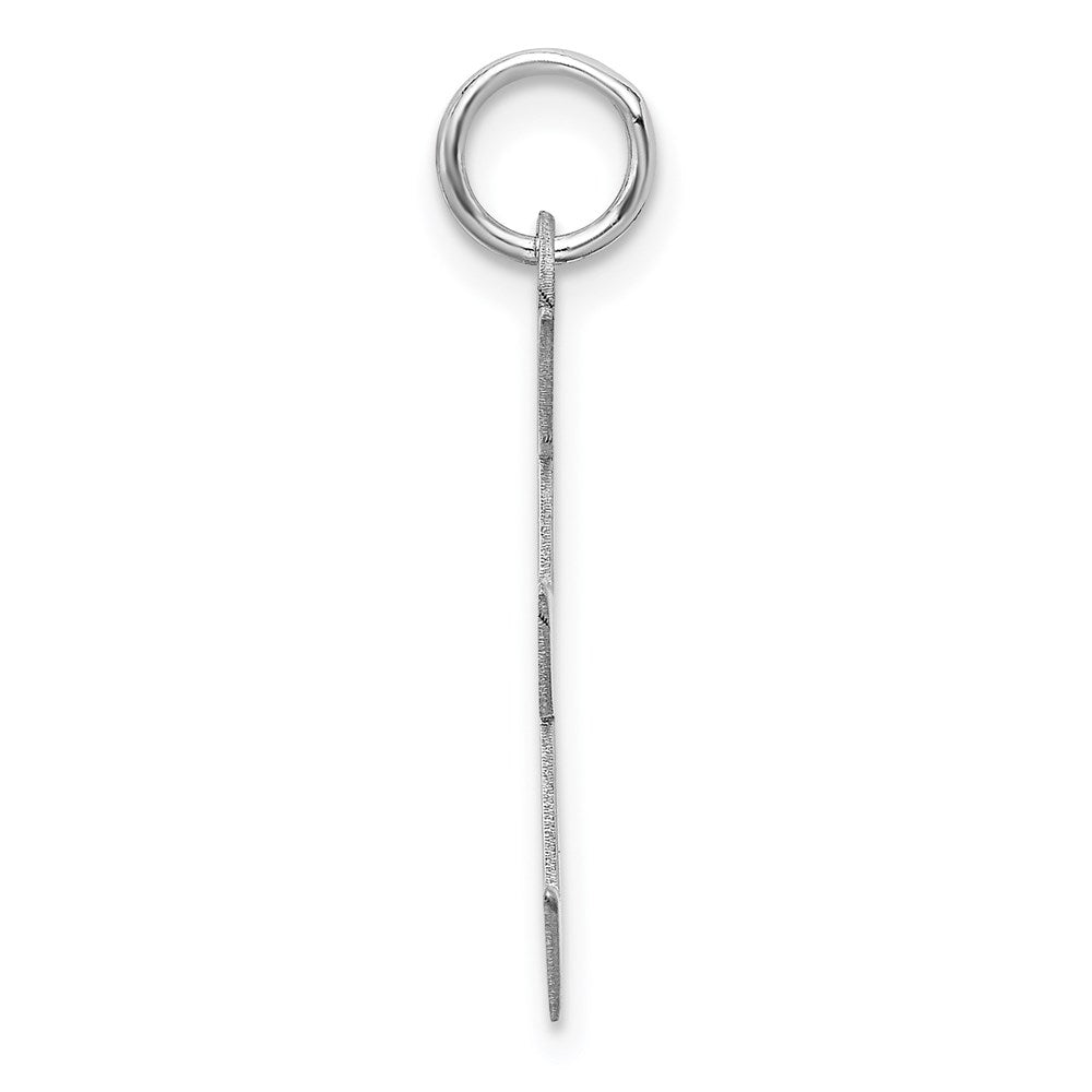 Alternate view of the Sterling Silver Karlie Collection Artisan Block Initial Charm Letter E by The Black Bow Jewelry Co.